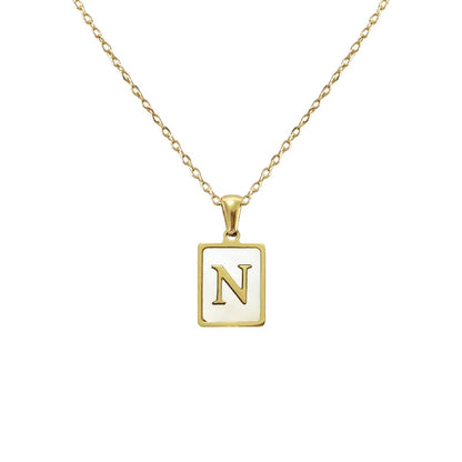 Ava Mother of Pearl Initial Necklace