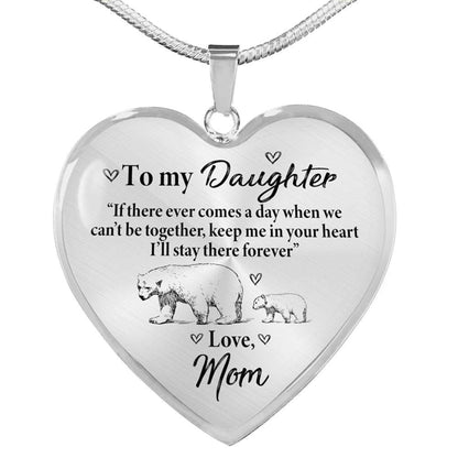 To My Daughter, Love Dad Heart Necklace