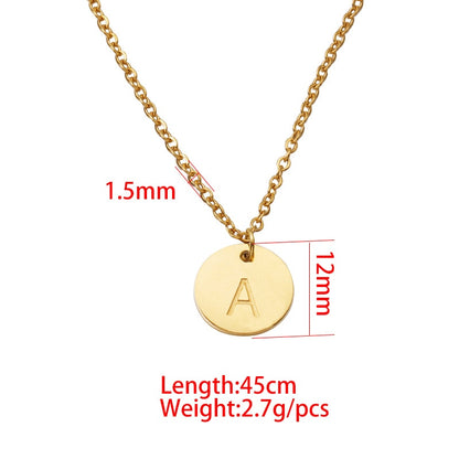 Personalized Disc Initial Necklace