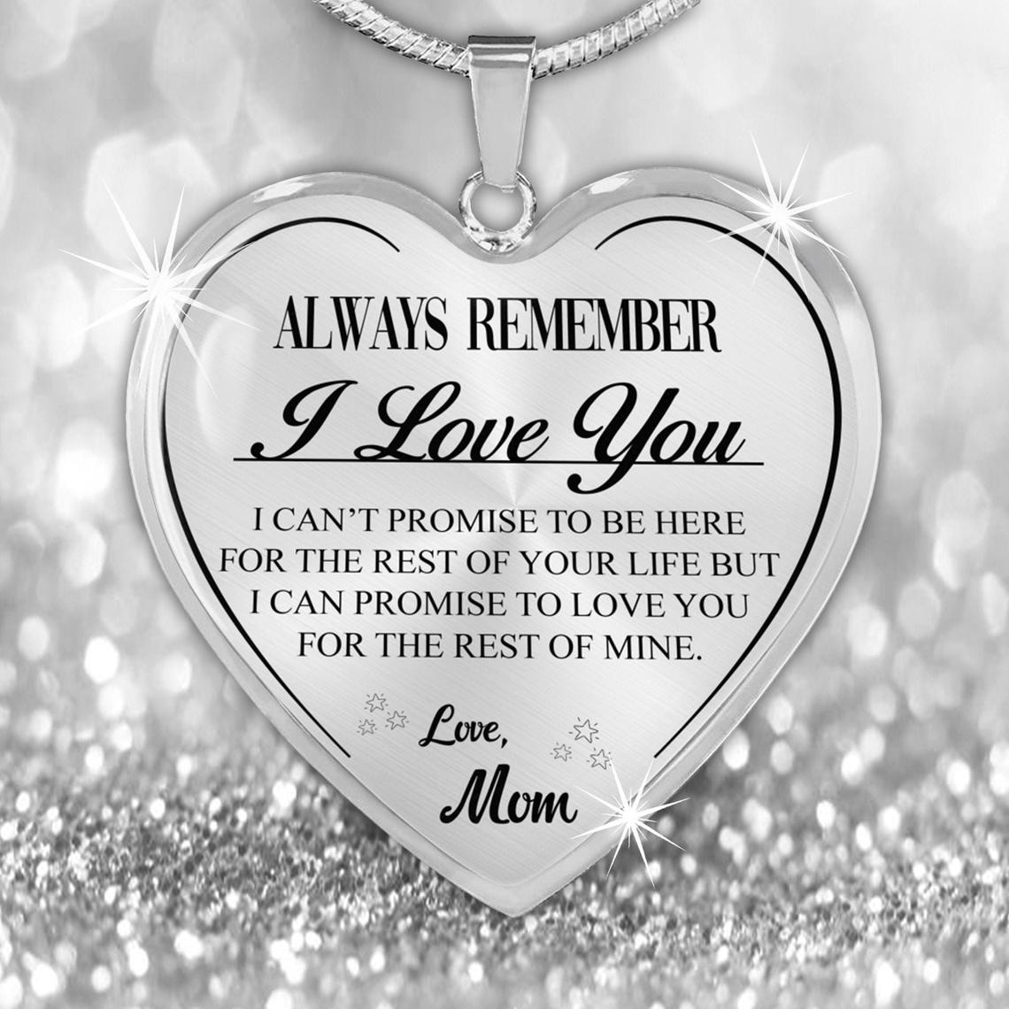 To My Daughter, Love Dad Heart Necklace