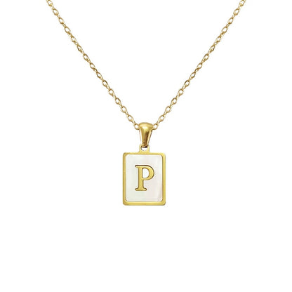 Ava Mother of Pearl Initial Necklace