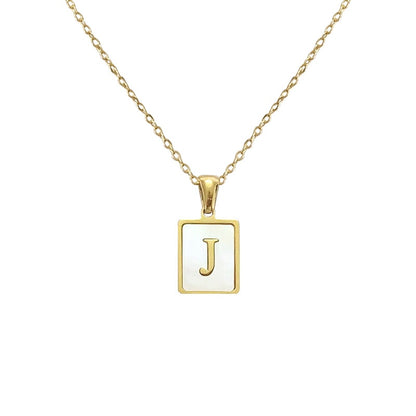 Ava Mother of Pearl Initial Necklace