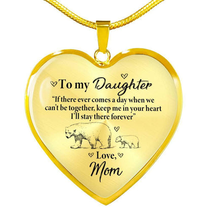 To My Daughter, Love Dad Heart Necklace