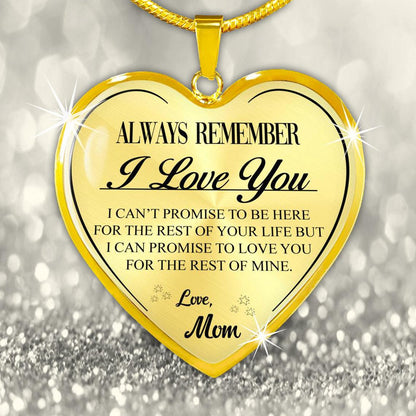 To My Daughter, Love Dad Heart Necklace