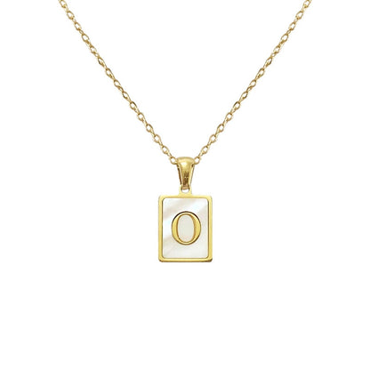 Ava Mother of Pearl Initial Necklace