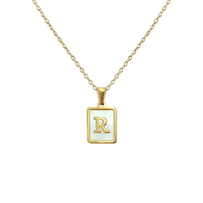 Ava Mother of Pearl Initial Necklace