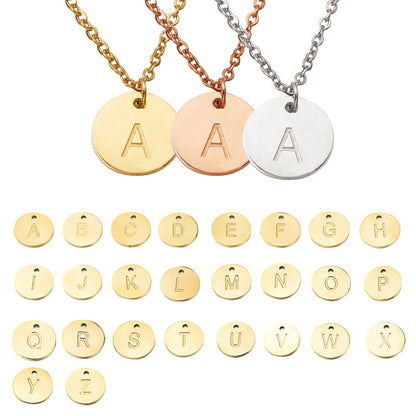 Personalized Disc Initial Necklace